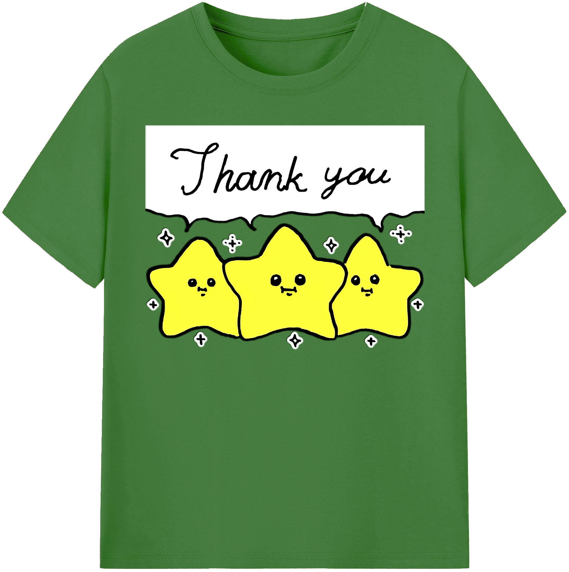 （画像用） ちいかわ 流れ星 Chii-kawa Shooting star レディースカジュアルプリントTシャツ（綿100％）